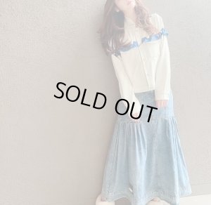 画像1: ヴィンテージ風glamorousstieredskirt