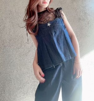 画像1: キャミdenimセットアップ　　（インナートップス別売）