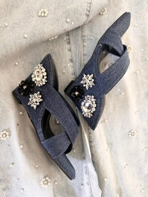 画像1: bijoudenimウエッジサンダル