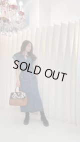 pocketdenimワンピースwithscarf