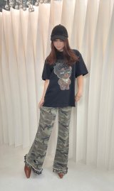 カモフラフレアパンツ