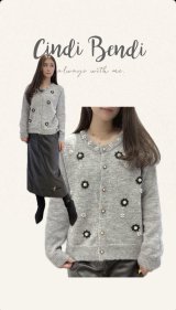 flourgrayカーデガン