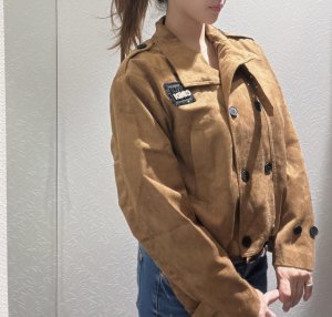 画像1: スエード調ミリタリーJK