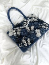 cindiesＳＱＵＡＲＥtote (M）　DXbutterflydenimrose