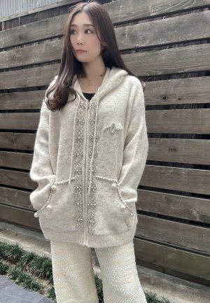 画像1: bijouknitフーディ