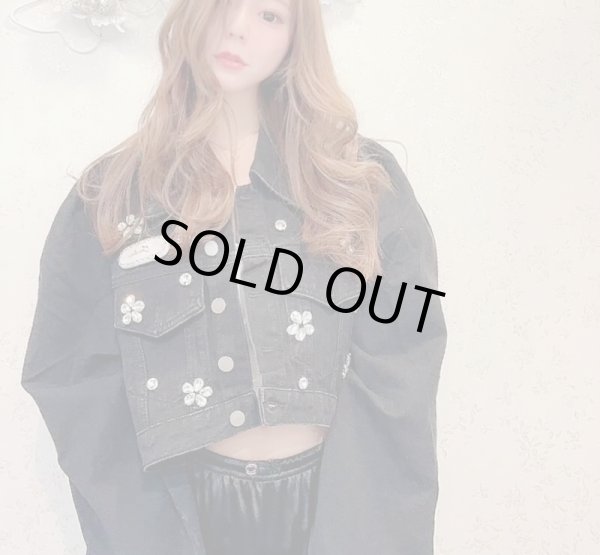 画像1: bijouflourblackdenimJK (1)