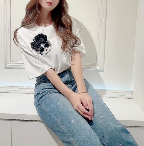 画像1: ボンジュウワンポイントTシャツ (1)