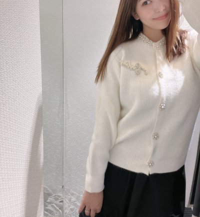 画像1: flourpearlbuttonカーデガン