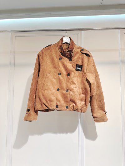 画像1: スエード調ミリタリーJK